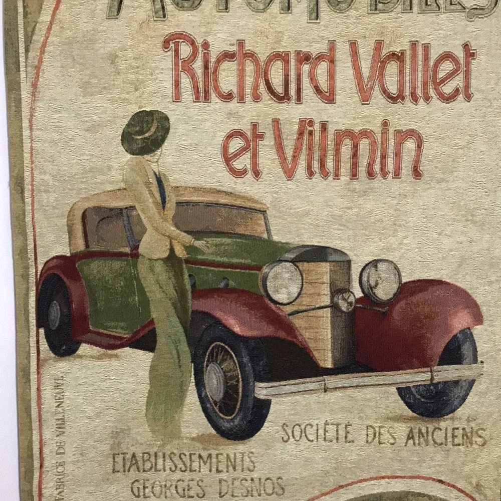 VTG FABRICE de VILLENEUVE Automobiles Richard Vallet et Vilmin Wall Hanging